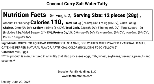 Coconut Curry Taffy