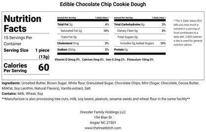 Edible Chocolate Chip Cookie Dough