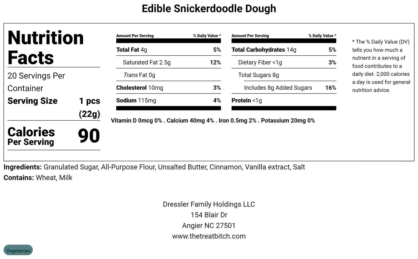 Edible Snickerdoodle Cookie Dough